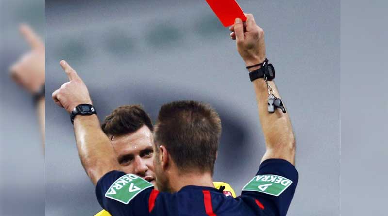 Player sent off for farting loudly
