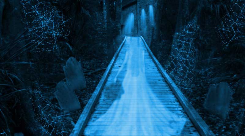 'Ghost bride' filmed hovering spookily at horror crash hotspot where newlywed died 27 years ago