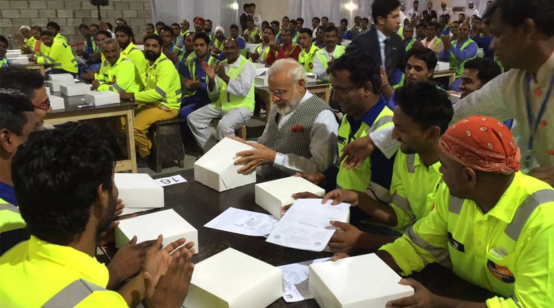 Delighted to interact with the Indian community in Doha. India's diaspora enhances our pride worldwide: Modi