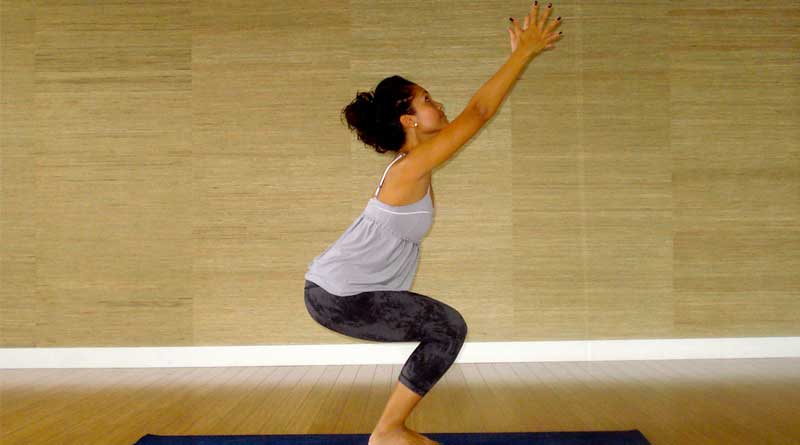 Utkasana is the theme yoga of Kolkata in International Yoga Day