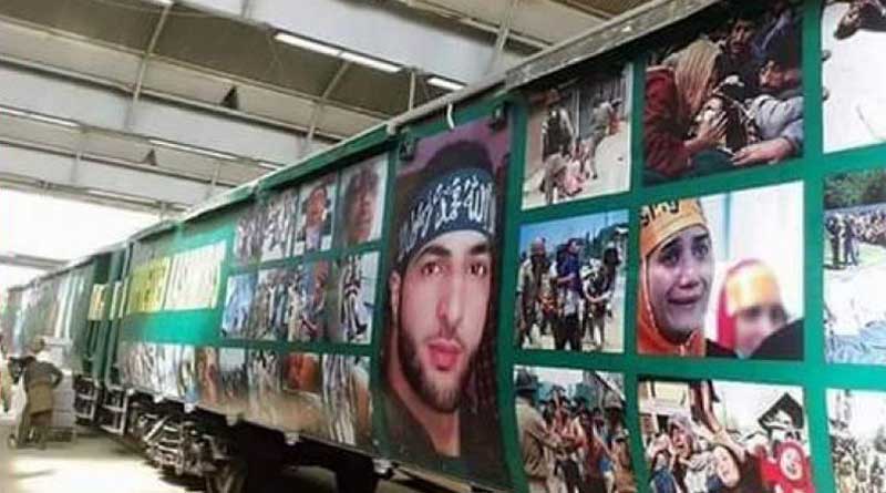  Pakistan decorates 'Azadi Express' with  Burhan Wani's posters 