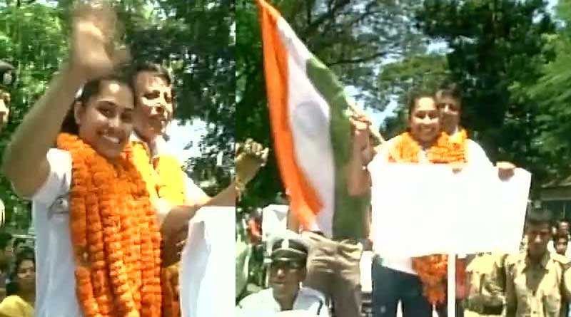 Agartala wellcomes Dipa Karmakar with a grand celebration