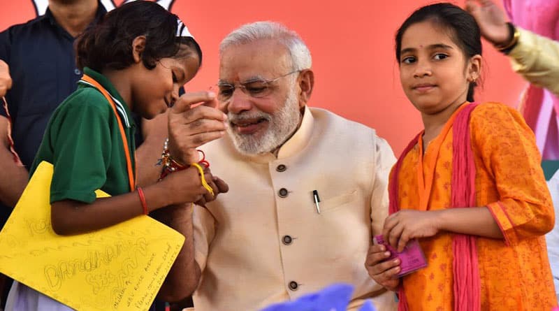 Narendra Modi declared that the party had “faced more adversities than the Congress would have under British rule