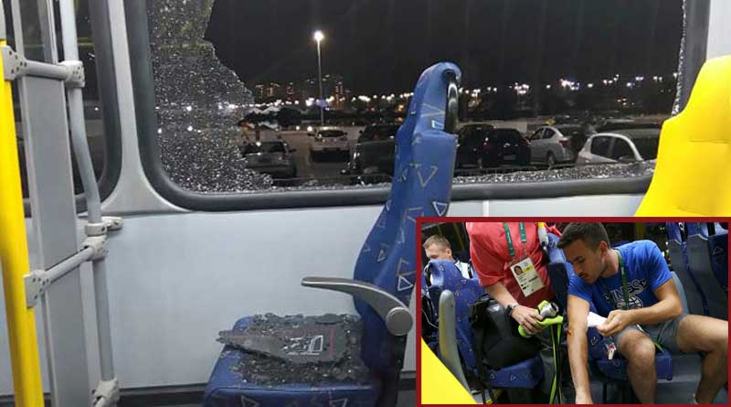  Olympic media bus 'attacked', Three Journalists injured