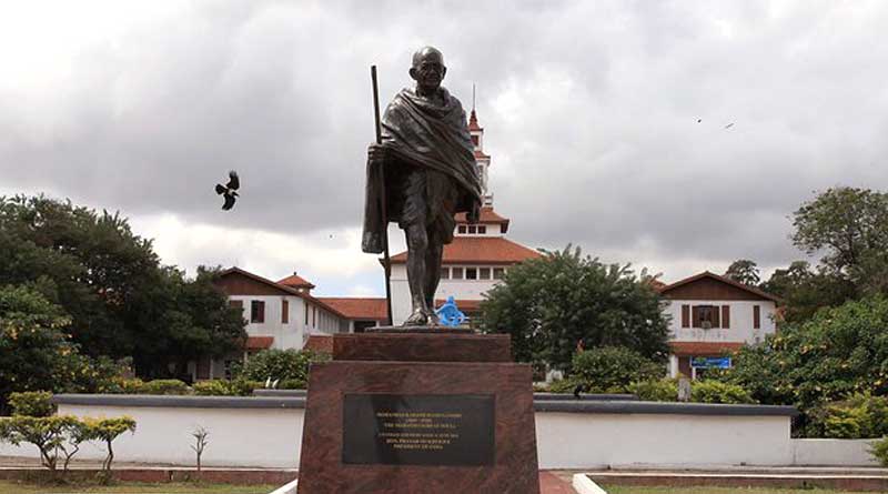 Students of Ghana university demand removal of Gandhi's statue