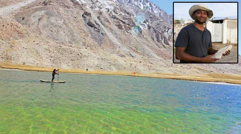 Geologist paddles in lake at 16,618 ft altitude, sets new National Record