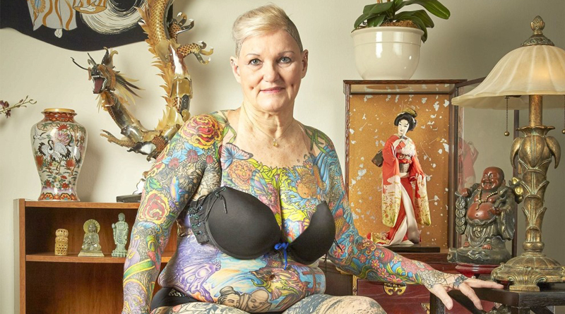 This 67-year-old woman holds the record for most body tattoos