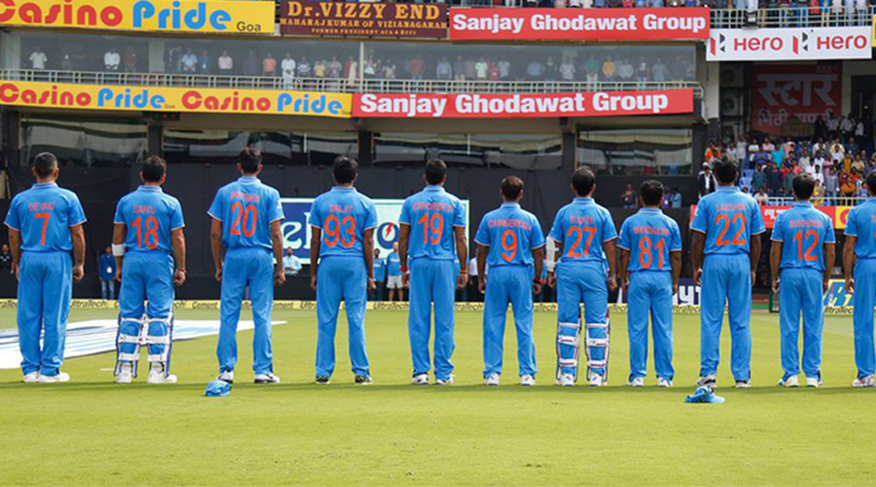 Team India sporting their mothers' names on the jersey 