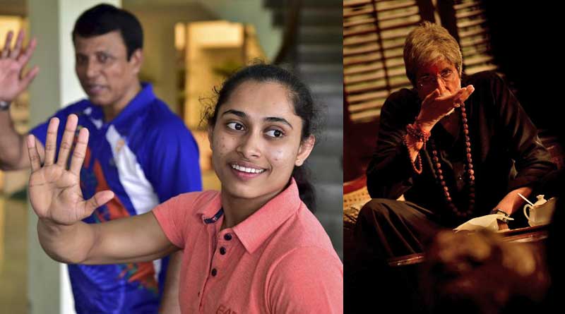 Dipa Karmakar met Amitabh Bachchan in Mumbai