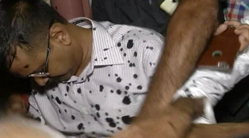 Two Men Throw Ink on Arvind Kejriwal