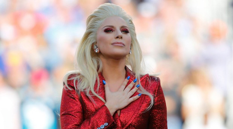 Lady Gaga Protests Outside Trump Tower