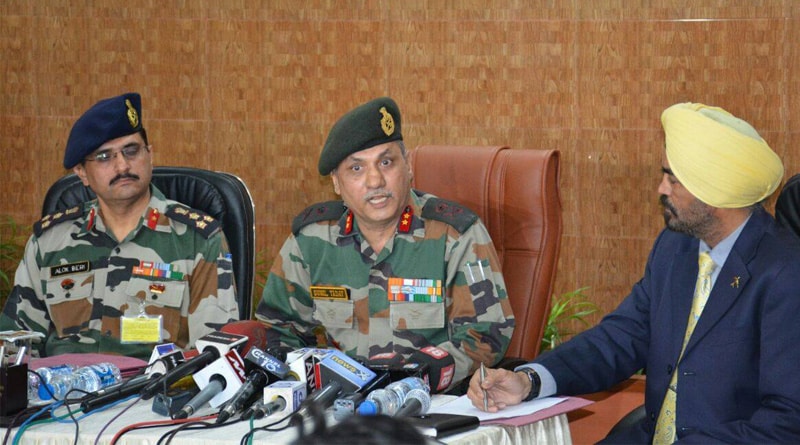 Major General Sunil Yadav addresses the media on army deployment in West Bengal