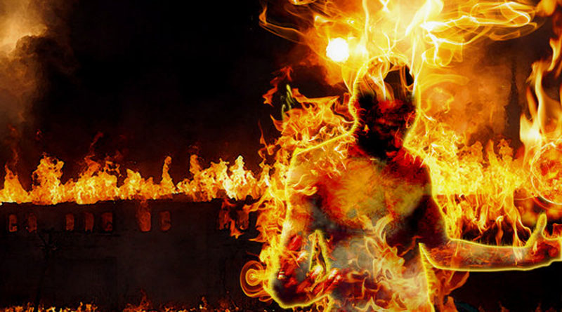Man tries to burn Mentally challenged youth in road