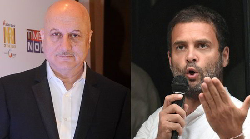 Can Rahul Gandhi sing the National Anthem asks  Anupam Kher