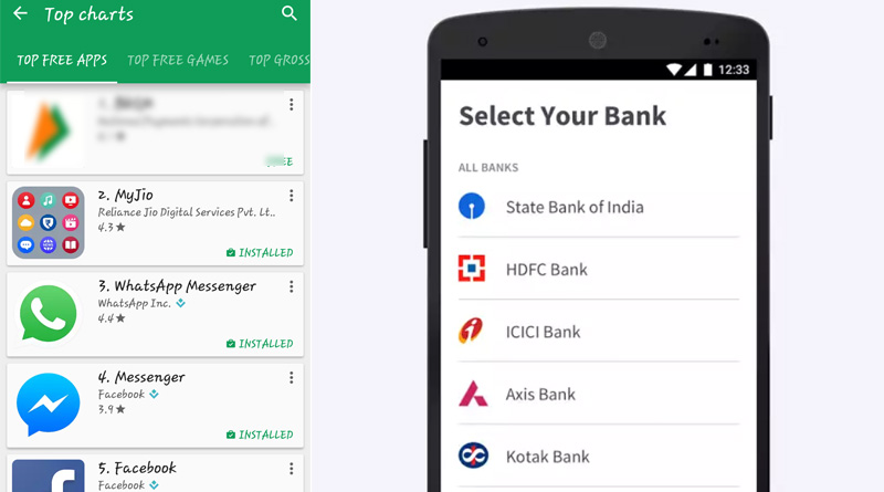 PM Modi’s BHIM Tops App Chart