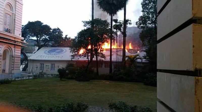 fire guts canteen of Presidency University. No reports of any injury