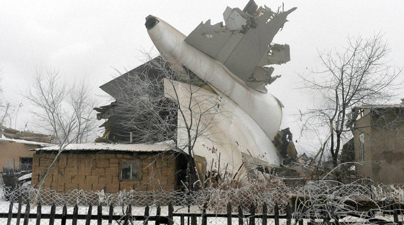 Kyrgyzstan says at least 32 dead after Turkish cargo plane hits houses