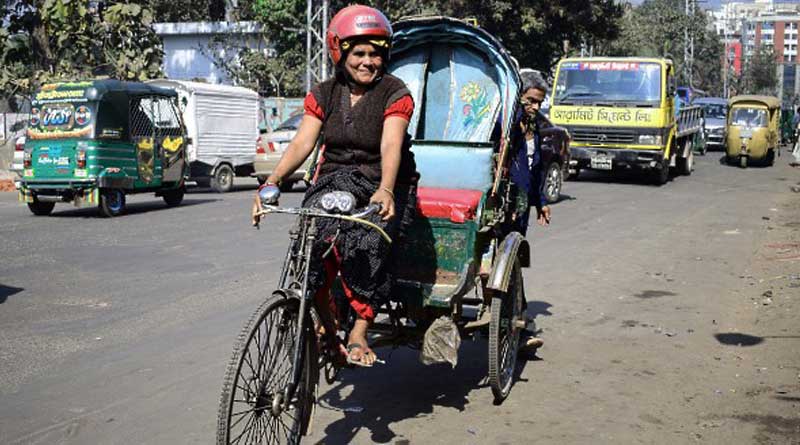 Braving society, she is the only woman rickshaw puller in Bangladesh 
