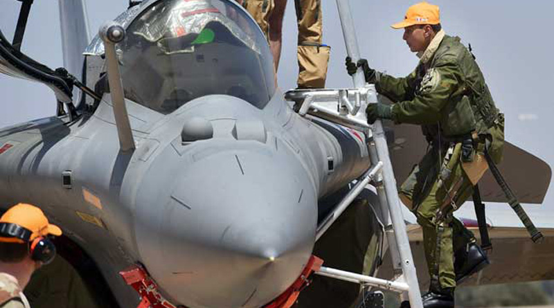 Reliance Group chif Aniul Ambani takes a whirling ride on Rafale jet 