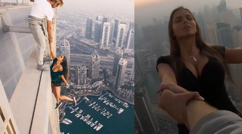  Bizzare Stunt of model sparks controversy in social media