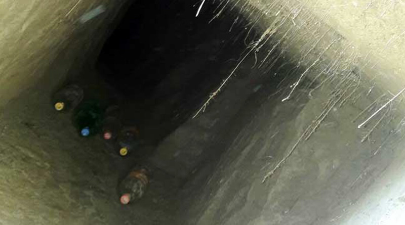 Water overflows into the tunnel causes house collapse in Bowbazar