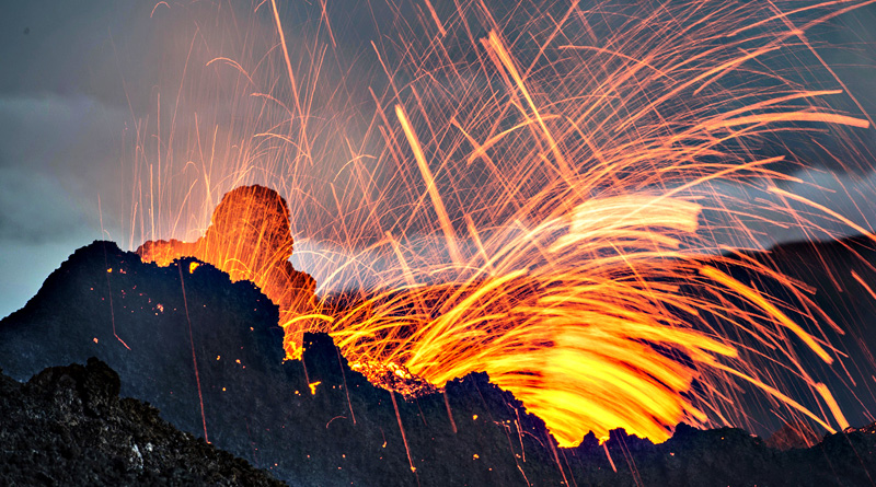 Volcano erupts near quake-hit Palu