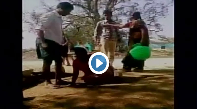 Andhra Pradesh Woman beaten by sarpanch over disputed construction