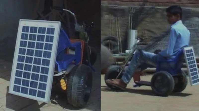 13-rear-old Haryana teen develops solar powered bike 