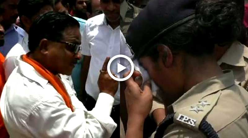 BJP lawmaker snubs lady IPS officer reducing her to tear
