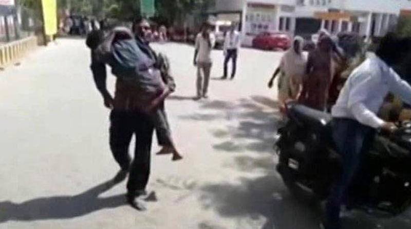 Govt. Hospital refused ambulance, man forced to carry dead son's body