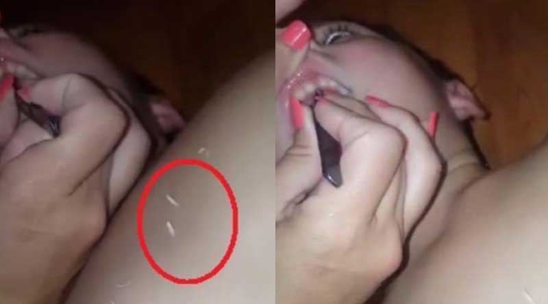 In a Shocking Video Mother pulls out 27 fingernails from son's gums