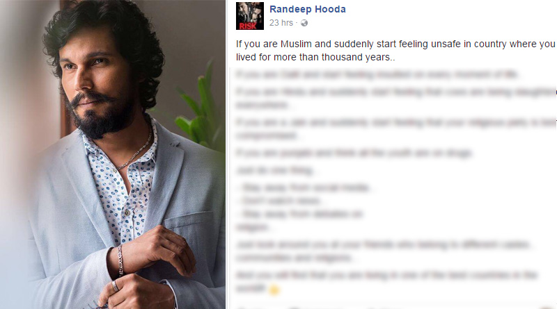 Randeep Hooda's facebook post goes viral