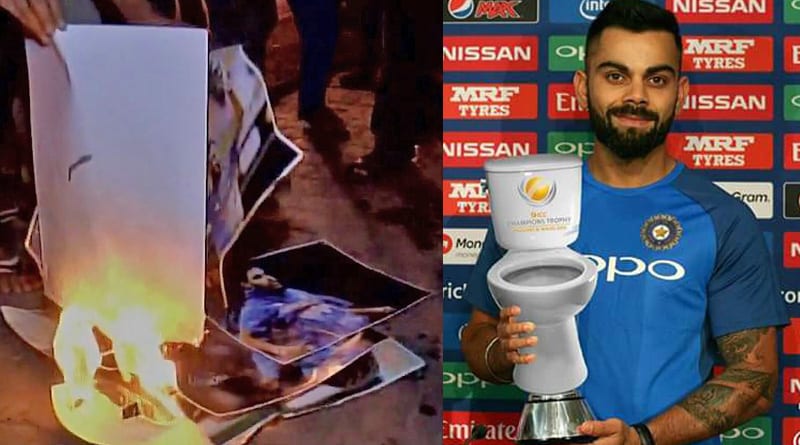 Champions Trophy debacle: Protest in Kanpur, Virat Kohli trolled in social media 