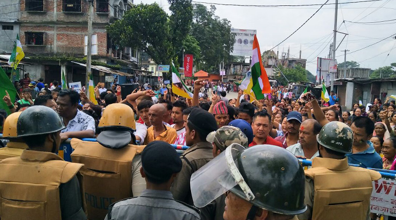 Clashes between Police and Morcha supporters