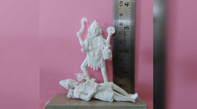 14-year-old Jhargram boy creates miniature Kali idol