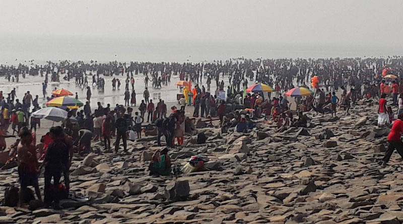 Making Christmas merrier revellers throng beach