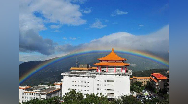 nine-hour rainbow appears in Taiwan