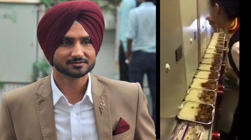 Harbhajan Singh tweets video of air hostess eating passengers’ food goes viral