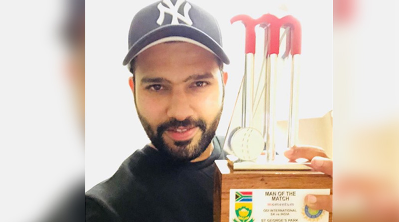 Rohit Sharma dedicates MoM trophy to wife Ritika Sajdeh on Valentine’s Day