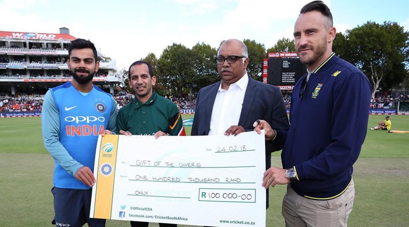 Team India, South Africa extend helping hands to drought hit Cape Town