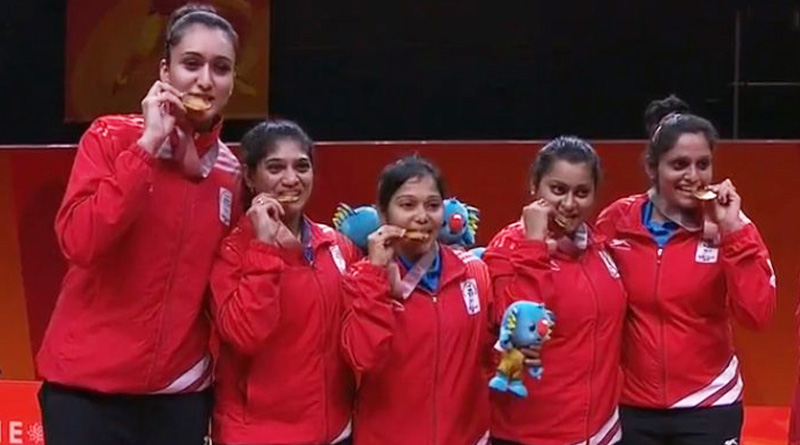CWG 2018: Indian women's Table Tennis team beats Singapore to win Gold