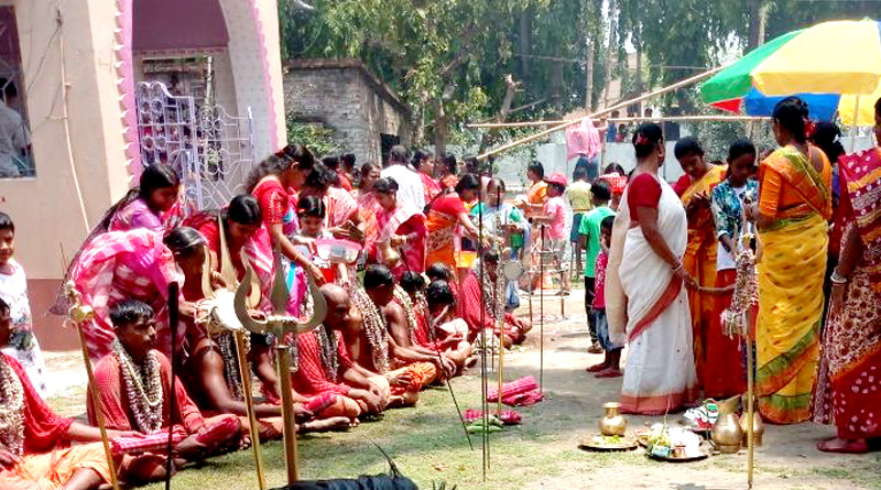 Men are worshipped as lord Shiva in Chinsurah on Nil Puja
