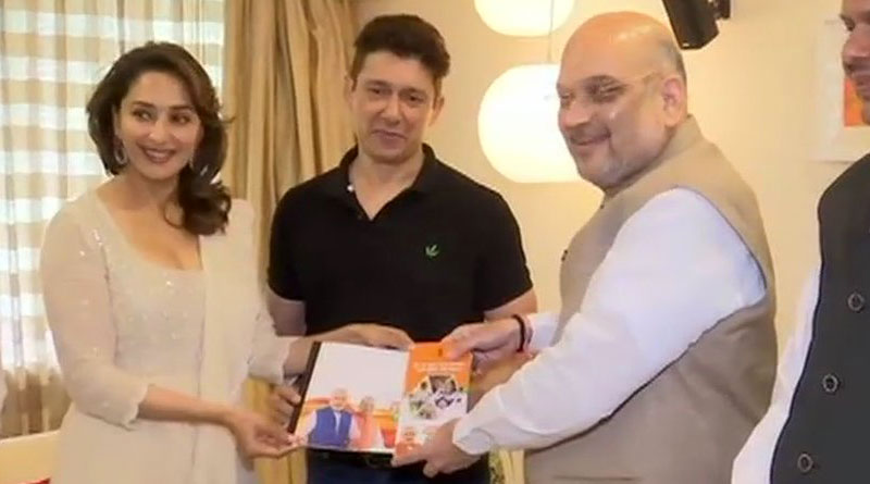 Sampark for Samarthan: BJP’s Amit Shah meets Madhuri Dixit