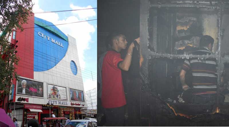 Massive fire breaks out in Jaya City Mall at barasat