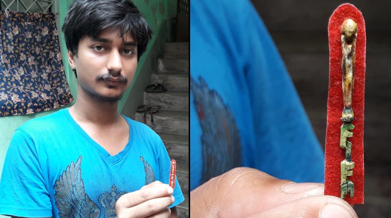 Kalna: Artist made replica of Football World Cup of Matchstick 