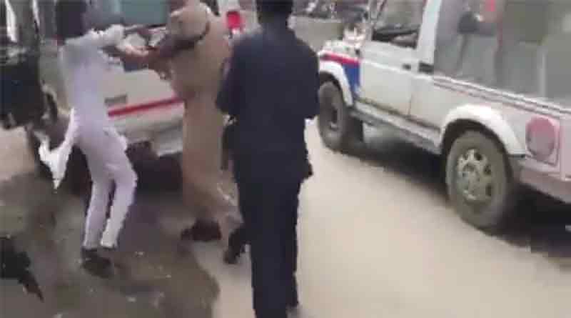 Woman waves black flag during Amit Shah’s rally, thrashed