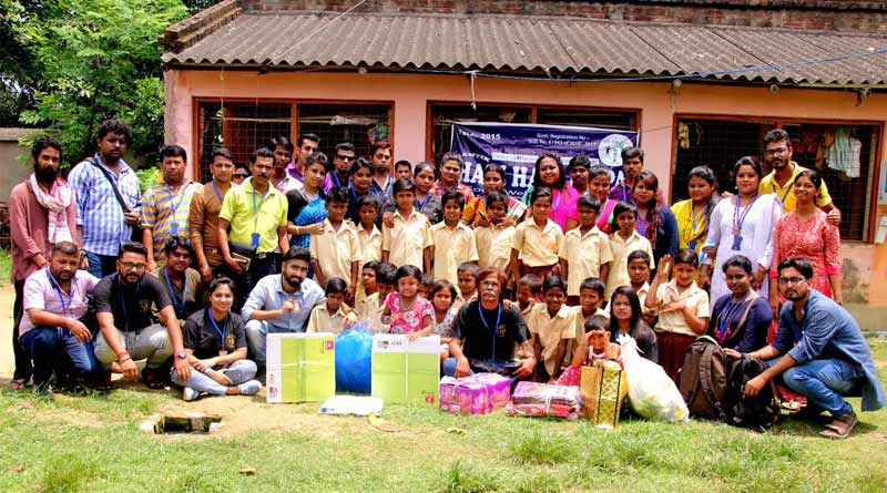 College students save their pocket money to help backward people