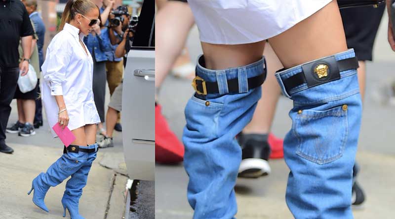 Jennifer Lopez's denim boots is leaving internet confused