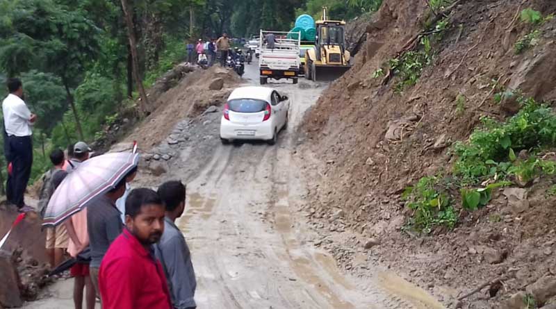 Sebak Road reopens, locals fear another landslide