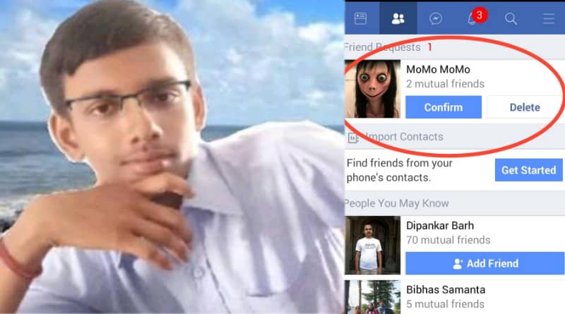 Momo approaches Midnapore girl on Facebook